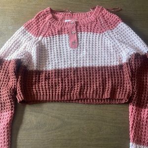 pink cropped sweater from aeropostale